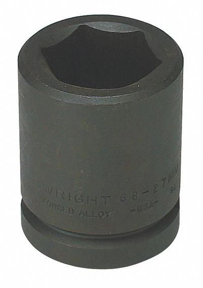 WRIGHT TOOL Impact Socket: 3/4 in Drive Size, Metric, 40 mm Socket Size, 6-Point, Std - 3/4" Drive Impact Sockets