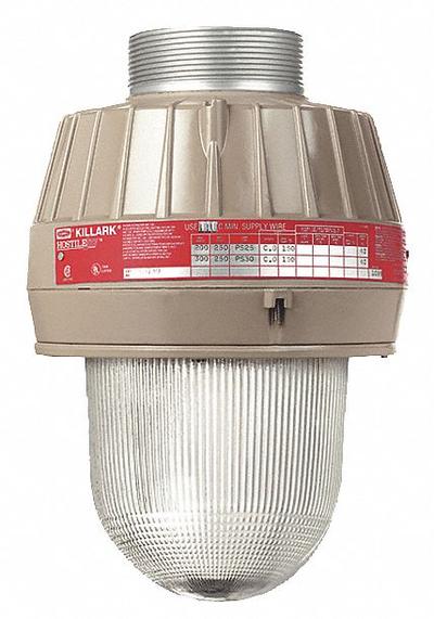 HUBBELL KILLARK High Pressure Sodium Light Fixture: 16,000 lm, T3C Temp Code, 2500K, 150 W - Hazardous Location Light Tanks