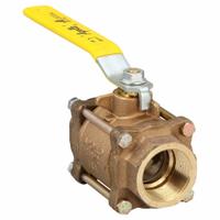 APOLLO Manual Two-Way Ball Valve: 1 1/2 in, Bronze, Straight, FNPT x FNPT, Full Port, Three-Piece (MPN 8210701). Key specifications — Brand: APOLLO; Handle: Lever.
