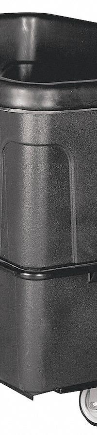 GRAINGER Cube Truck: 20 cu ft, 1,200 lb, 48 1/2 in L x 36 in W x 37 1/2 in H, (2) Rigid/(2) Swivel (MPN 36FL01). Key specifications — Manufacturer Part Number: 36FL01; Brand: GRAINGER; Caster/Wheel Configuration: (2) Rigid; Color: Black.