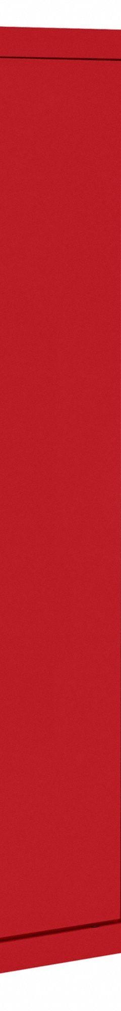 SANDUSKY Shelf Cabinet: 36 in x 18 in x 72 in, Swing Handle & Keyed, 24 ga Panel Thick, Frame, Red (MPN CA41361872-01). Key specifications — Cabinet Color: Red; Method of Construction: Welded; Base Type: Frame; Assembled: Assembled; Mobility: Stationary; Adjustable Shelves: (4) Adjustable; Cabinet Finish: Powder Coated; Cabinet Material: Steel.