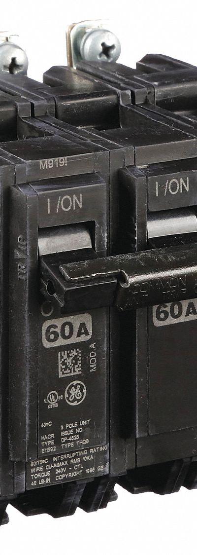 GE Miniature Circuit Breaker: THQB - THQB & THHQB Series, Bolt-On GE Miniature Circuit Breakers