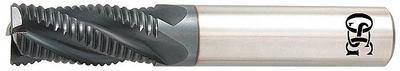 OSG Roughing End Mill: Carbide, TiAlN Coated, 4 Flute, 6 mm Mill Dia, 19 mm LOC - Square Carbide Roughing End Mills for Steel & Cast Iron