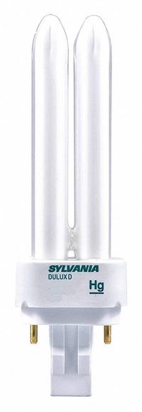 LEDVANCE/ SYLVANIA Compact Fluorescent Bulb: 2-Pin (GX23-2), T4, Fluorescent, 3000K, 13 W Watt (MPN 21119). Key specifications — Brand: LEDVANCE/ SYLVANIA; Bulb Designation: CF13DD/830/ECO; Dimmable: No; Color Temperature: 3000K.