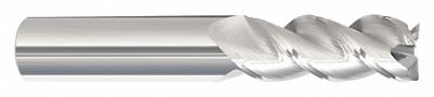 APPROVED VENDOR Corner Radius End Mill: Carbide, 3 Flute, 1" Mill Dia, 4-1/8" LOC, 0.03" Rad - Carbide Corner-Radius End Mills for Aluminum