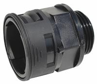 Connector: 3/8 in Nominal Size (MPN VPGRB-12N02). Key specifications — Item [MERCH]: Threaded Straight Connector; Fitting Material: Polyamide 6; Fitting Color: Black; Connection Type/Size: 1/2 in NPT; Brand: REIKU.