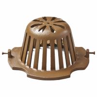 JAY R. SMITH MFG. CO Dome Strainer: Cast Iron, 6 7/8 in Overall Dia, 4 1/2 in Overall Ht, Screw (MPN 3970DBS). Key specifications — Brand: JAY R. SMITH MFG. CO; Finish: Duco Coated; Color: Yellow; Material: Cast Iron; Connection Type: Screw; Product Type: Dome Strainer.