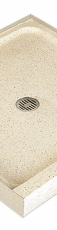 FIAT PRODUCTS Shower Base: Square, Single Threshold, Terrazzo, 42 in Overall Lg, 4 in Overall Ht (MPN 42MFT081). Key specifications — Material: Terrazzo; Drain Location: Center; Brand: FIAT PRODUCTS.