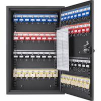 Key Cabinet: 64 Key Capacity, Dial Combo Lock, Steel, Black, 17 3/4 in Ht, 11 3/4 in Wd, 3 1/8 in Dp (MPN CB13264). Key specifications — Brand: BARSKA; Finish: Matte; Includes Key Tags: Includes Key Tags; Includes Mounting Hardware: Mounting Hardware Included; Color: Black; Mounting Location: Wall; Material: Steel.