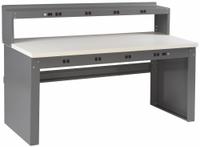 TENNSCO Workbench: Fixed Ht, Laminate, 72 in x 30 in, 750 lb Overall Load Capacity, Gray (MPN EB-2-3072P). Key specifications — Brand: TENNSCO.