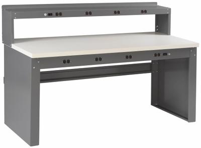 TENNSCO Workbench: Fixed Ht, Laminate, 72 in x 30 in, 750 lb Overall Load Capacity - Workbenches with Risers