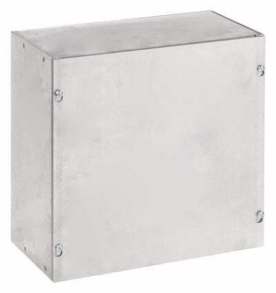 HOFFMAN Enclosure: Steel, 8 in x 8 in x 8 in, NEMA 1, Solid Cover, Screw On - Steel Indoor Enclosures with Screw-On Covers