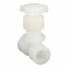 GF PIPING SYSTEMS Needle Valve: Inline Valve Body, PVDF, Union Bonnet, 1/2 in Pipe Size, FNPT x FNPT (MPN 155522556). Key specifications — For Media: Water; Standards: ASTM D 3222; Brand: GF PIPING SYSTEMS; Valve Series: Type 522; Connection Gender - Side 2: Female; Connection Gender - Side 1: Female; Connection Type - Side 1: NPT; Connection Type - Side 2: NPT.