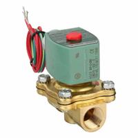 REDHAT Solenoid Valve: 2-Way, Normally Closed, 1/2 in Pipe Size, 110V AC/120V AC, Watertight (MPN 8210G002E). Key specifications — Pipe Size: 1/2 in; Voltage: 110V AC; Brand: REDHAT; Coil Enclosure: Watertight.