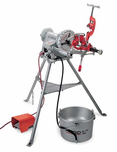 RIDGID Portable Pipe Threading Machine: 300, For 1/8 in to 2 in Pipe, 1/2 hp, Manual Chuck - Portable Pipe Threading Machines