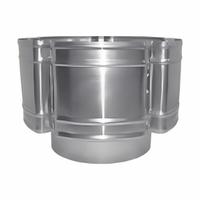Rain Cap: Smooth Hood Venting, Smooth Rain Cap, Round, 12 in Duct, 3105, Aluminum, Silver Finish (MPN 12C). Key specifications — Screen Included: No; Backdraft Damper Included: No; Brand: AMERI-VENT; Product Type: Gas Vent; Color: Silver; Connection Type: Press Fit; Type of Cap/Hood: Rain Cap; Material of Cap/Hood: Aluminum.
