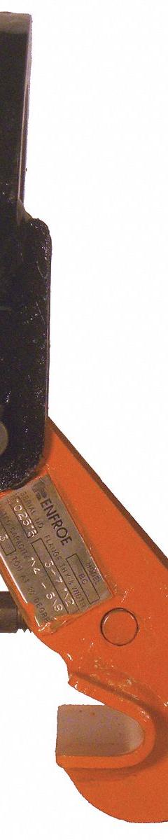 RENFROE Beam Lifting Clamp: Beam Flange Clamp, Steel, 7 1/2 in Max Jaw Opening, 3 in Min Jaw Opening (MPN BC-01.50-A). Key specifications — Material: Steel; Beam Mount Location: Bottom; Brand: RENFROE.
