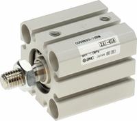 SMC Compact Cylinder: 20 mm Bore Dia, 10 mm Stroke Lg, Tapped Hole/Through Hole Mounting, Aluminum (MPN CDQSB20-10DM). Key specifications — attr946022: Through Hole; attr946024: Single Rod; attr946038: CQS; attr1123057: Rotating Rod; attr945997: SMC.