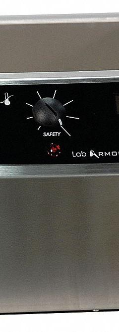 LAB ARMOR Lab Armor Bead Bath: 23 3/8 in Overall Dp, 8 1/2 in Overall Ht, 15 7/8 in Overall Wd (MPN 74300-720). Key specifications — Brand: LAB ARMOR; Display Type: Digital; Accuracy: +/-0.1 °C; Voltage: 100/120V AC; Bead Bath Capacity: 20L; Beads Included: No.