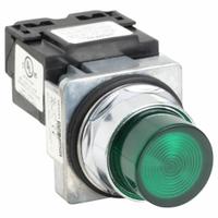 SIEMENS Pilot Light: 30 mm Panel Mounting Size, Green, Incandescent, Class 52 Series (MPN 52PL4E3). Key specifications — Series: Class 52; Brand: SIEMENS; Includes Push-To-Test: No Push-To-Test Included.