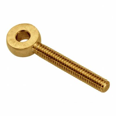 AMPG Fixed Rod End: Brass, Plain, 2 in Hole Center-to-End Lg, Right Hand - Brass Male Threaded Fixed Rod Ends