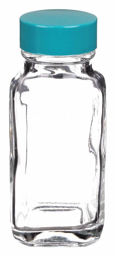 QORPAK Mixing/Storage/Sampling Bottle: 120 mL, 33-400, Urea, Polyethylene/PTFE - Rectangular Glass Lab Bottles