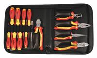 WIHA Insulated Tool Kit: Insulated, 14 Total Pcs, Tool Case (MPN 32869). Key specifications — attr541600: (1) Long-Nose Pliers; attr541603: None; attr541599: (1) Cable Cutter; attr541604: (1) Voltage Detector; attr541515: WIHA; attr548994: (1) Specialty Screwdriver.