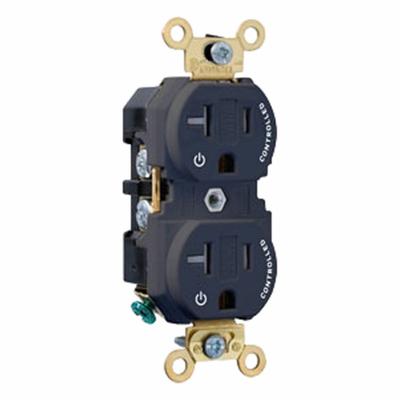 LEVITON Plugs and Receptacles: Duplex, 5-20, Black, 125V AC, 20 A, 2 Pole / 3 Wire (MPN 5362-2PE) - General Purpose Receptacles