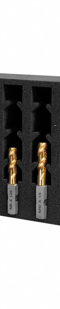 HOLEMAKER TECHNOLOGY Spiral Flute Impact Tap Set: 5 Pc, 6H, TiN Coated High Speed Steel (MPN 309010-SET1). Key specifications — attr1300563: M12 Spiral Flute Tap; attr1300542: HOLEMAKER TECHNOLOGY.