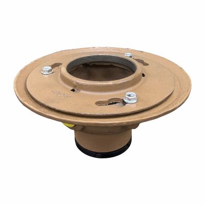 JAY R. SMITH MFG. CO Floor Drain: 9 in Overall Dia, 2 in Nominal Pipe Size, Push On - Height Adjustable Floor Drains