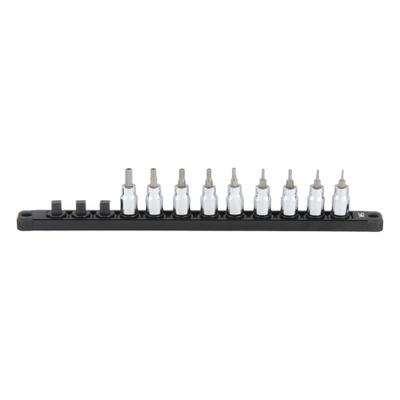 SK PROFESSIONAL TOOLS Drive Fractional Tamper-Proof Hex Bit Socket Set: 1 - 25 Pieces, 9 Pieces - Hex Bit Socket Sets