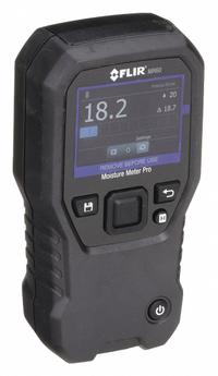 FLIR Moisture Meter Kit: Digital, TFT LCD, Pin/Pinless, ±5% Moisture Content Accuracy, Not Certified (MPN MR160-KIT5). Key specifications — attr999354: Digital; attr1009284: Extended Pin; attr1009272: Data Logging; attr999347: Plywood; attr999350: TFT LCD; attr999383: ±5%; attr999345: FLIR.