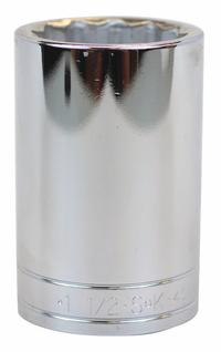 SK PROFESSIONAL TOOLS Socket: SAE, 1/2 in Drive Size, 1 1/2 in Socket Size, 12-Point, Deep, Chrome (MPN 40848). Key specifications — attr1204417: SK PROFESSIONAL TOOLS; attr1204392: Chrome.