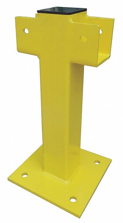 APPROVED VENDOR Inline Post: 4 in Post Wd, Inline, 4 in Post Dp, 1 Rail Levels, Rubber Caps - Lift-Out Guardrail Posts