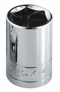 SK PROFESSIONAL TOOLS Socket: Metric, 3/8 in Drive Size, 22 mm Socket Size, 6-Point, Std, Chrome (MPN 322). Key specifications — attr1204417: SK PROFESSIONAL TOOLS; attr1204392: Chrome.