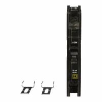 SQUARE D Miniature Circuit Breaker: 100 A, 120/240V AC, Single Phase, 10kA at 120/240V AC, 1 Poles (MPN QOU1100). Key specifications — Phase: Single; Amps: 100 A; AC Voltage Rating: 120/240V AC; Max. AIR Rating: 10kA at 120/240V AC; For Use With: Air Conditioning and Refrigeration Equipment; Brand: SQUARE D.