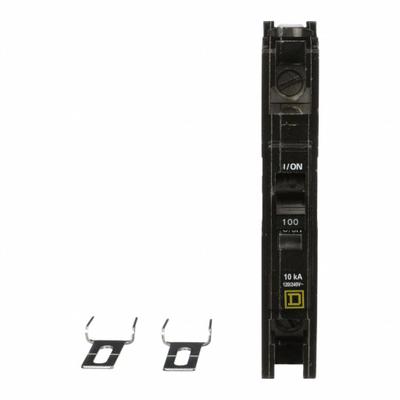 SQUARE D Miniature Circuit Breaker: 100 A, 120/240V AC, Single Phase, 10kA at 120/240V AC - QOU Series, Unit-Mount Square D Miniature Circuit Breakers