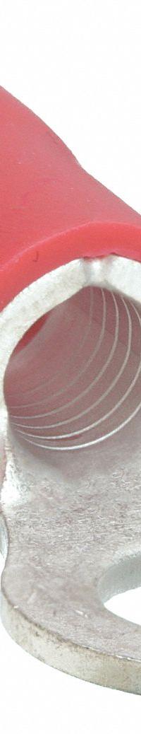 GRAINGER Ring Terminal: Red, Vinyl Insulation, 1/4 in Stud Size, 8 AWG to 8 AWG Wire Sizes, 600 V (MPN 4FRC9). Key specifications — attr1308027: GRAINGER.