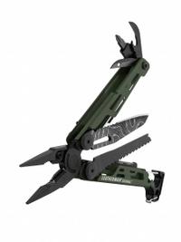 LEATHERMAN Multi Tool Plier: Multi-Tool Plier, 19 Tools, 19 Functions, 4 1/2 in Closed Lg, OD Green (MPN 833016). Key specifications — attr15951: LEATHERMAN; attr15966: Tool Only; attr10312: OD Green; attr15960: Wire Stripper; attr15963: Stainless Steel; attr15971: Multi-Tool Plier; attr15972: 1/4" Box Wrench; attr15977: Fold Open.