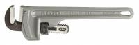 RIDGID Pipe Wrench: Aluminum, 1 1/2 in Jaw Capacity, Serrated, 10 in Overall Lg, I-Beam (MPN 31090). Key specifications — attr309808: I-Beam; attr309815: Aluminum; attr324941: RIDGID.