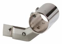 ECONOCO Center Socket: Single, 1 in x 2 in x 1/2 in, Chrome, 16 ga Gauge, Silver (MPN RC8). Key specifications — Product Type: Round Tube Hangrail Center Socket; Color: Silver; For Display Type: Single or Double Slotted Standards; Material: Steel; Duty Rating: Heavy Duty; Brand: ECONOCO; Finish: Chrome; Mounting Type: Snap-on.