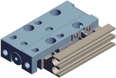 SMC Linear Air Cylinder: 10 mm Stroke Lg, 4.5 mm Bore Dia, Mfr Part # MXJ4-10 - Pneumatic Slide Tables