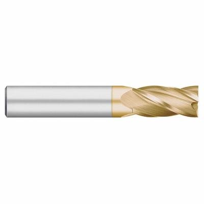 APPROVED VENDOR Square End Mill: Carbide, TiN Coated, 4 Flute, 1/2" Mill Dia, 1-1/4" LOC - General Purpose Carbide Square End Mills