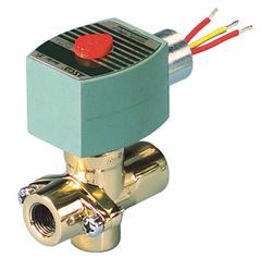 REDHAT Solenoid Valve: 2-Way, Normally Open, 1/2 in Pipe Size, 120V AC, Self-Cleaning, Brass Body (MPN 8267G015). Key specifications — Coil Enclosure: Without Junction Box; Pipe Size: 1/2 in; Voltage: 120V AC; Brand: REDHAT.