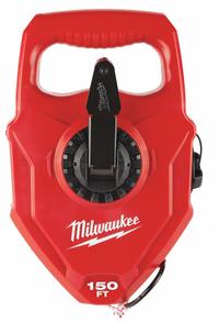 MILWAUKEE Chalk Line Reel: 4:1, 100 ft Line Lg, Red, 24 oz Fill Wt, Turn Cap Door (MPN 48-22-3915). Key specifications — attr1270037: 4:1; attr1270064: MILWAUKEE; attr1270067: Nylon; attr1270076: Plastic.