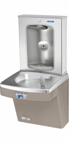 OASIS Drinking Fountain with Bottle Filler: On-Wall, 8 gph @ 50°F, Touchless Sensor, Stainless Steel (MPN PG8EBFT SAN). Key specifications — Brand: OASIS; Housing Material: Stainless Steel; Filter Access: Top Panel Access; Housing Finish: Sandstone; Chilling Capacity: 8 gph @ 50°F; Housing Color: Tan.
