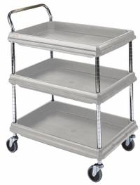 Laboratory Utility Cart: 33 3/4 in Overall Lg, 21 1/2 in Overall Wd, 33 1/4 in Overall Ht, Polymer (MPN GRBC2030-3DG). Key specifications — Brand: INSTOCK; Product Type: Lab Cart; Includes: (3) Shelves; Cart Material: Polymer.