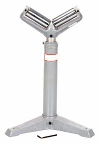 APPROVED VENDOR Material Support Stand: 5 in Roller Wd, 23 1/2 in Overall Wd, 23 in Min. Ht, Steel (MPN STAND-V). Key specifications — Brand: APPROVED VENDOR; Stand Material: Steel; Color: Gray.