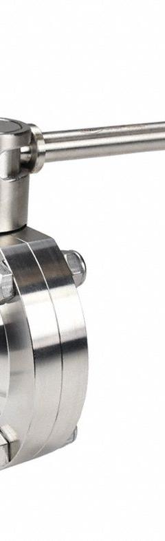 DIXON Butterfly Valve: 1 in Pipe Size, Solder, 140 psi Max. Pressure (CWP), 316L Stainless Steel (MPN B5107S100BB-B). Key specifications — Average Surface Roughness (Ra): ≤ 32 micron; Brand: DIXON; Stop Positions: Unlimited; Handle Type: Lever; Body Material: 316L SS; Disc Material: 316L SS.