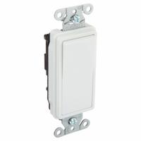 HUBBELL Wall Switch: Rocker Switch, 3-Way, Maintained, White, 120/277V AC, 20 A (MPN DS320W). Key specifications — Illuminated: No; Voltage Rating: 120/277V AC.